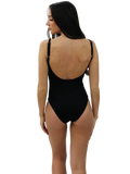 Rib Knit Large Grommet Front One Piece