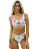Sports Cutout Bikini with Bebe Elastic Strapping 2pc Set