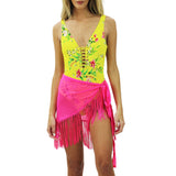 Cover-up Beach Bikini Chiffon Fringe Hem Sarong