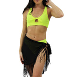 Cover-up Beach Bikini Chiffon Fringe Hem Sarong