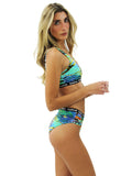 Sports Cutout Bikini with Bebe Elastic Strapping 2pc Set