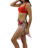 Cover-up Beach Bikini Printed Chiffon Fringe Hem Sarong