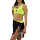 Cover-up Beach Bikini Chiffon Fringe Hem Sarong