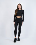 Long Sleeve Belly Shirt W/ Leggings