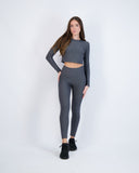 Long Sleeve Belly Shirt W/ Leggings